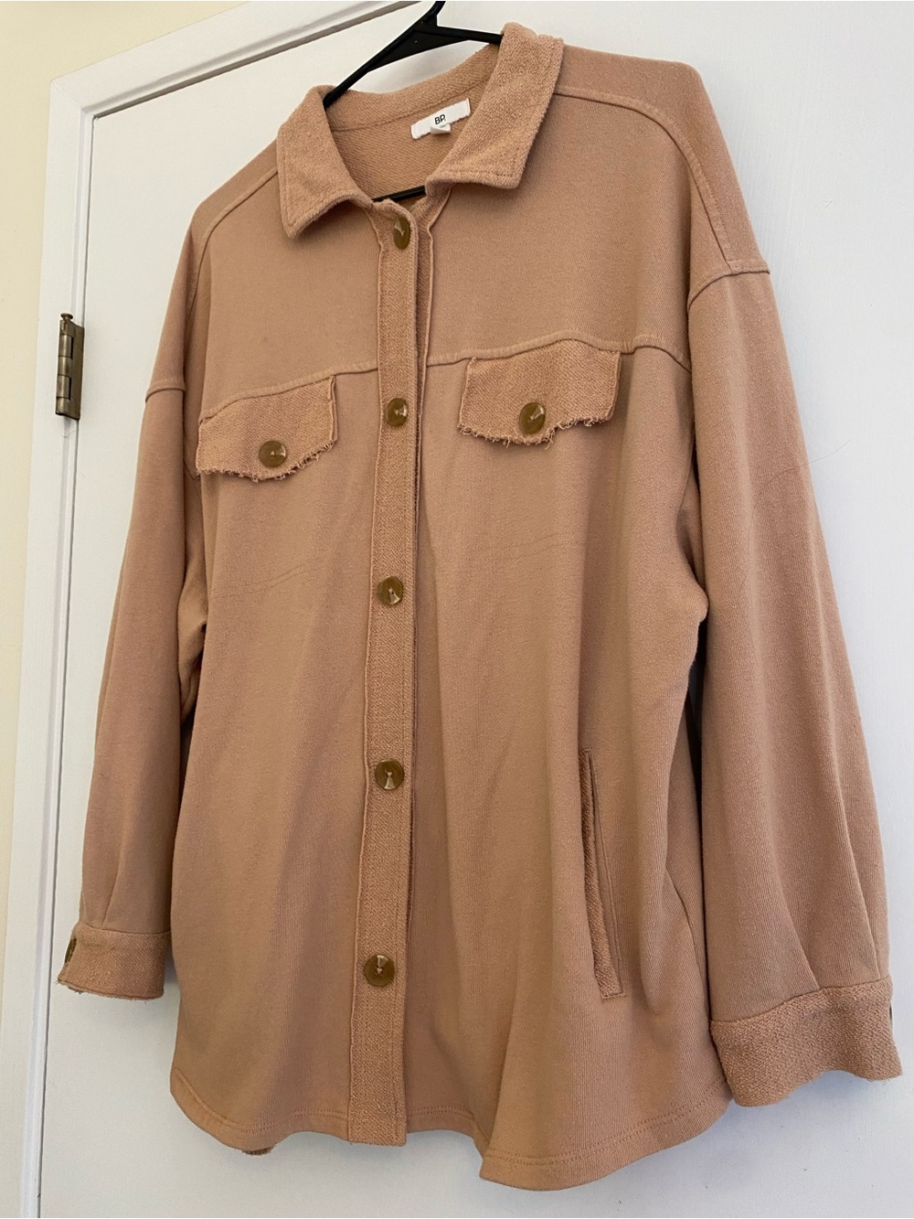 bp Taupe/Orange Utility Overshirt Jacket